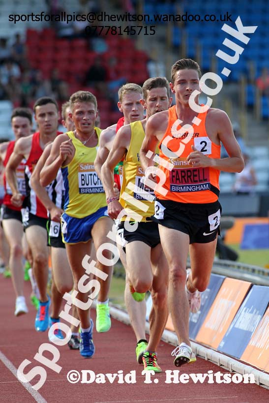 Mens 5000 metres, Sainsbury's British Champs, Alexander Stadium, Birmingham. Photo: David T. Hewitson/Sprts for All Pics